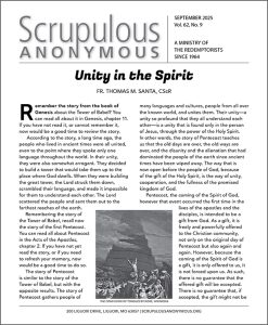 September 2025 Scrupulous Anonymous newsletter